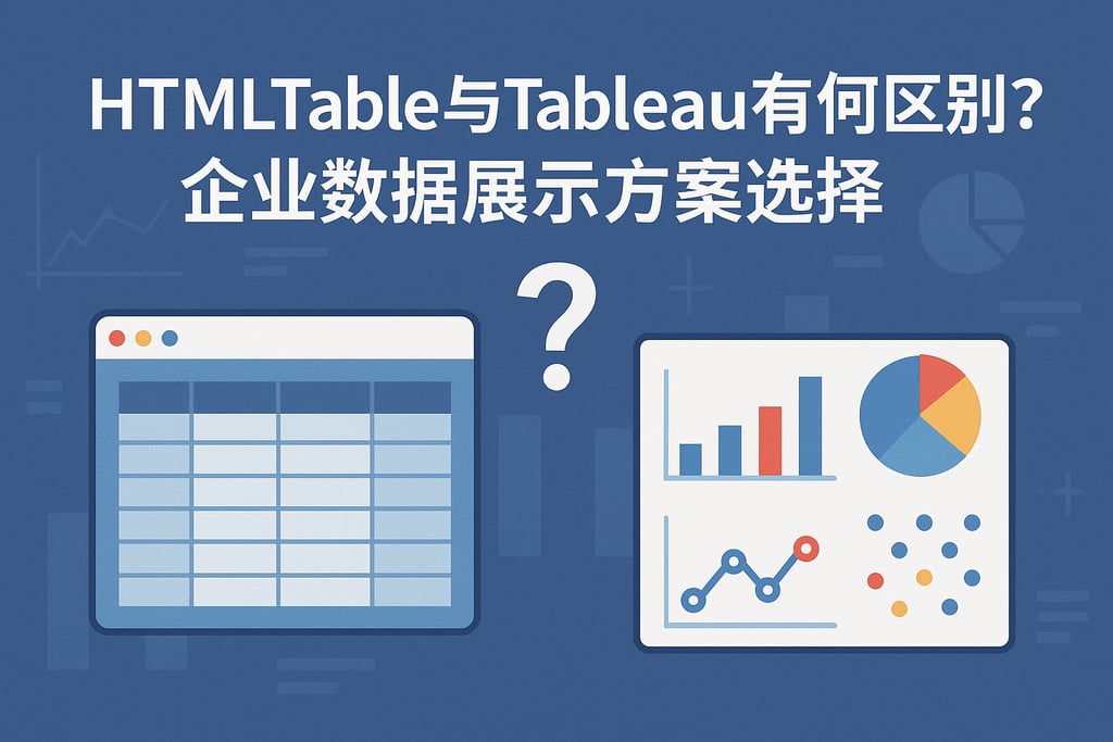 HTMLTable与Tableau有何区别？企业数据展示方案选择