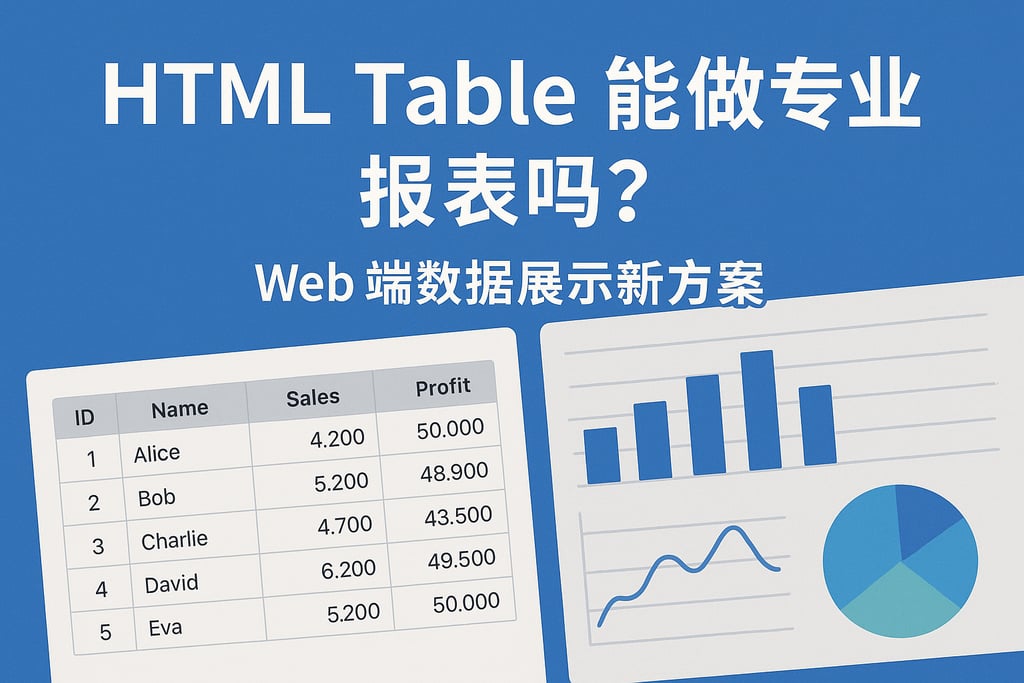 HTMLTable能做专业报表吗？Web端数据展示新方案
