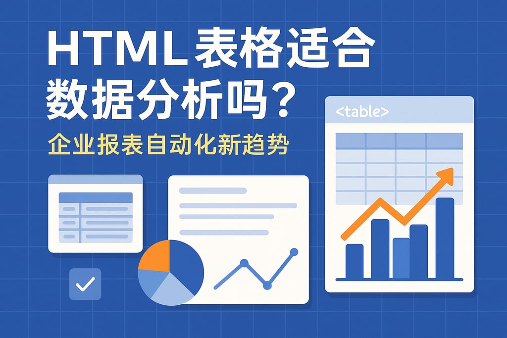 HTMLTable适合数据分析吗？企业报表自动化新趋势