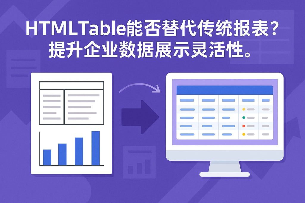 HtmlTable能否替代传统报表？提升企业数据展示灵活性。