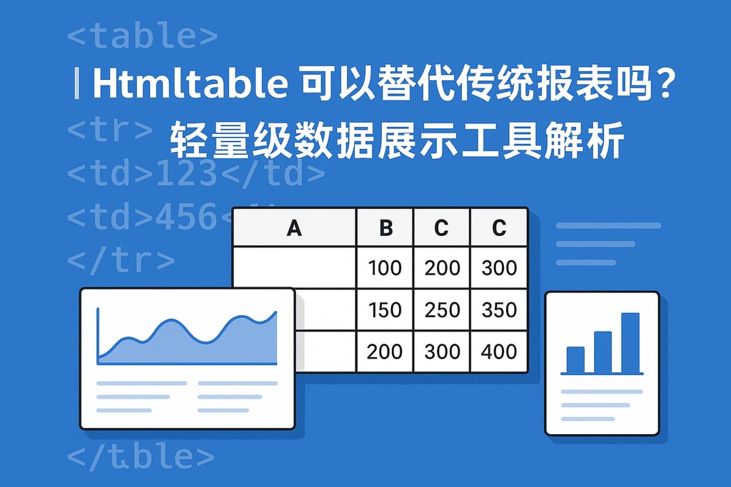 Htmltable可以替代传统报表吗？轻量级数据展示工具解析