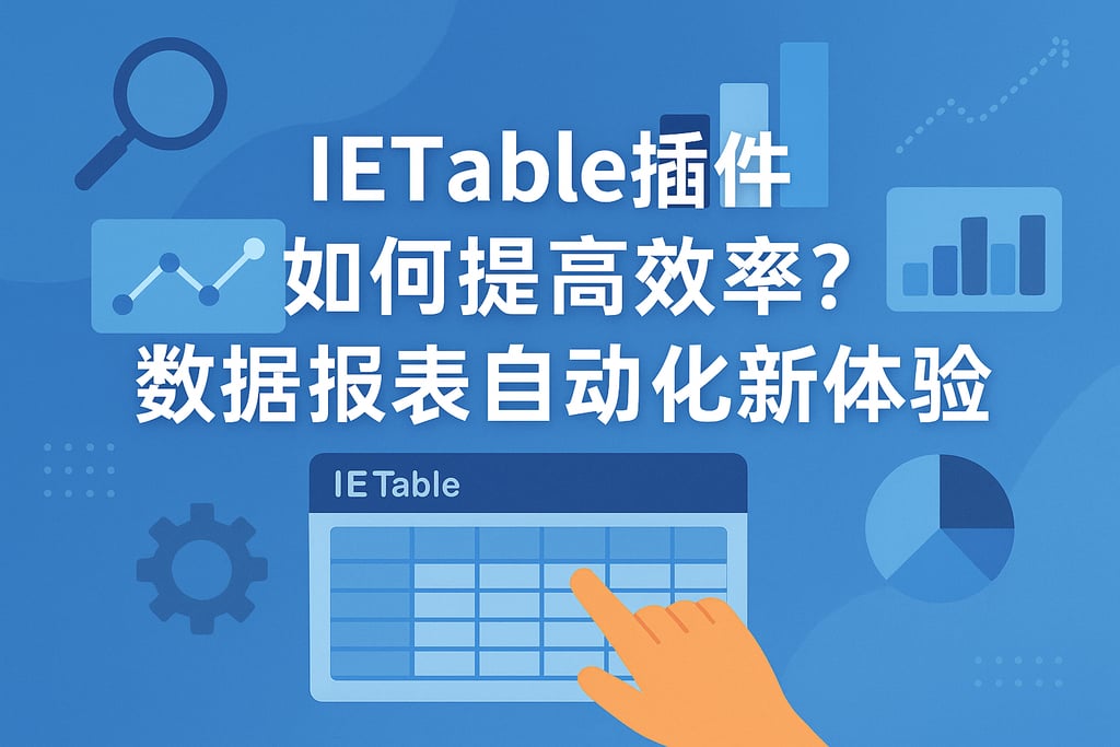 IETable插件如何提高效率？数据报表自动化新体验