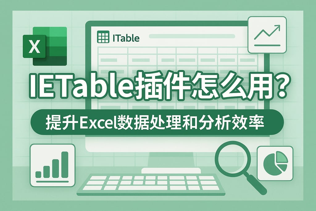 IETable插件怎么用？提升Excel数据处理和分析效率。