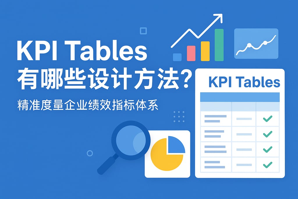 KPI Tables有哪些设计方法？精准度量企业绩效指标体系 - FineBI数据分析知识库