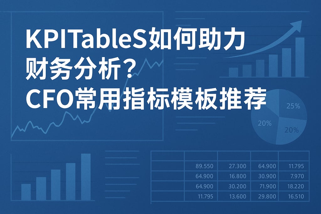 KPITableS如何助力财务分析？CFO常用指标模板推荐