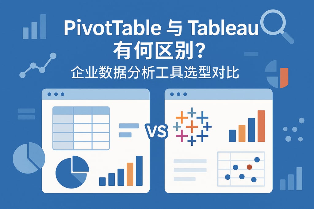 Pivotable与Tableau有何区别？企业数据分析工具选型对比