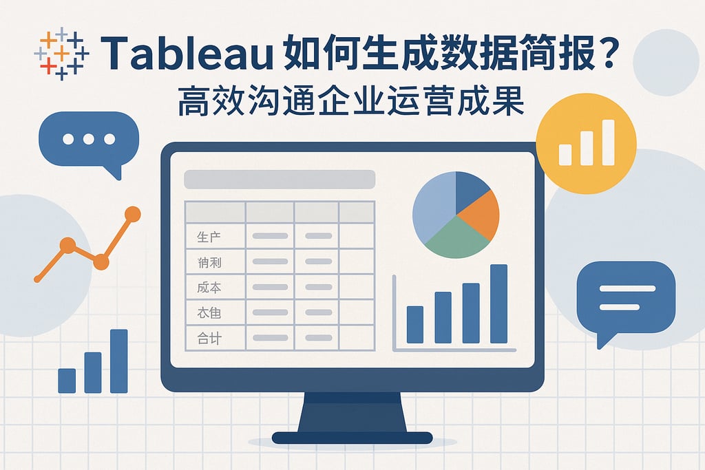 Tableau如何生成数据简报？高效沟通企业运营成果