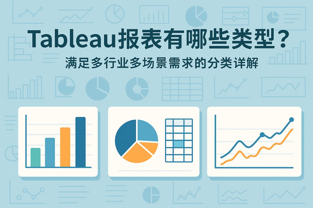 Tableau报表有哪些类型？满足多行业多场景需求的分类详解
