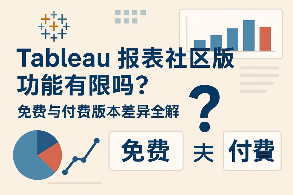 Tableau报表社区版功能有限吗？免费与付费版本差异全解