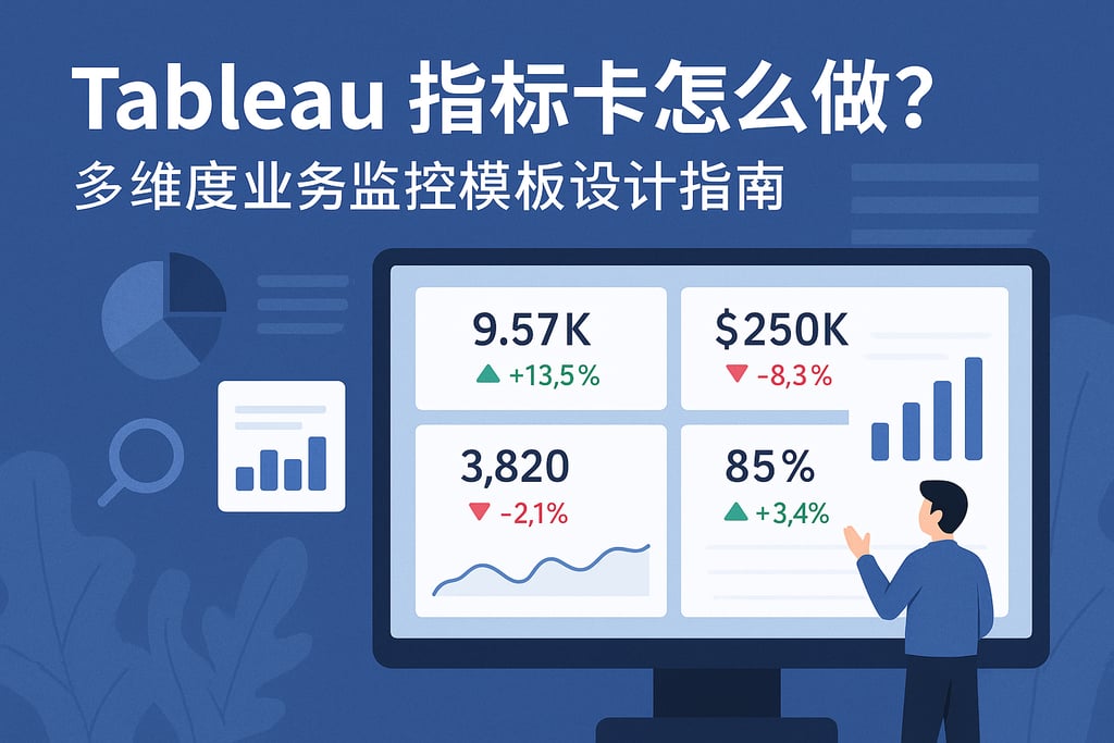 Tableau指标卡怎么做？多维度业务监控模板设计指南