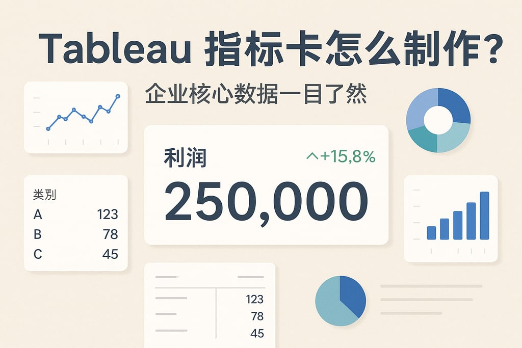 Tableau指标卡怎么制作？企业核心数据一目了然