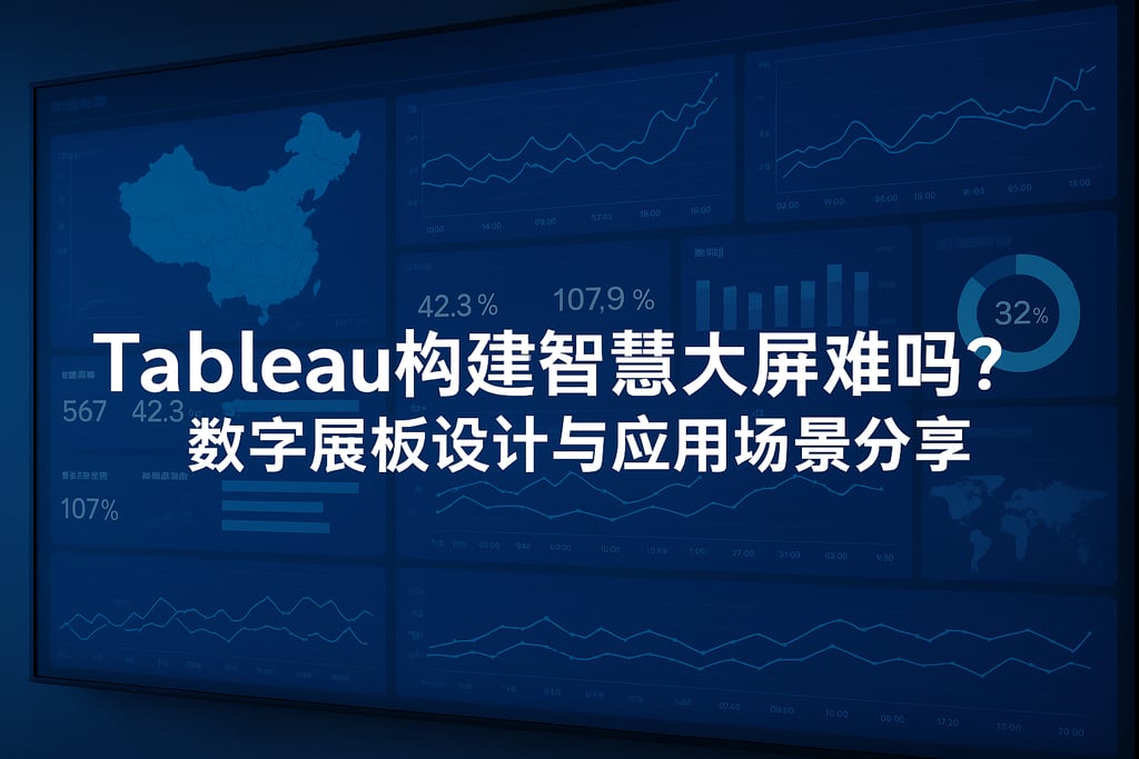 Tableau构建智慧大屏难吗？数字展板设计与应用场景分享