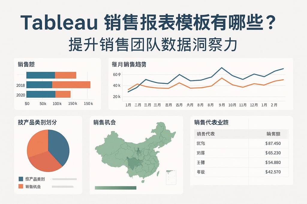 Tableau销售报表模板有哪些？提升销售团队数据洞察力