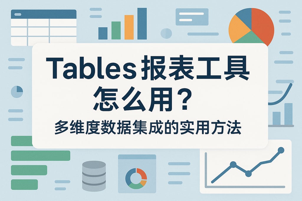 Tables报表工具怎么用？多维度数据集成的实用方法