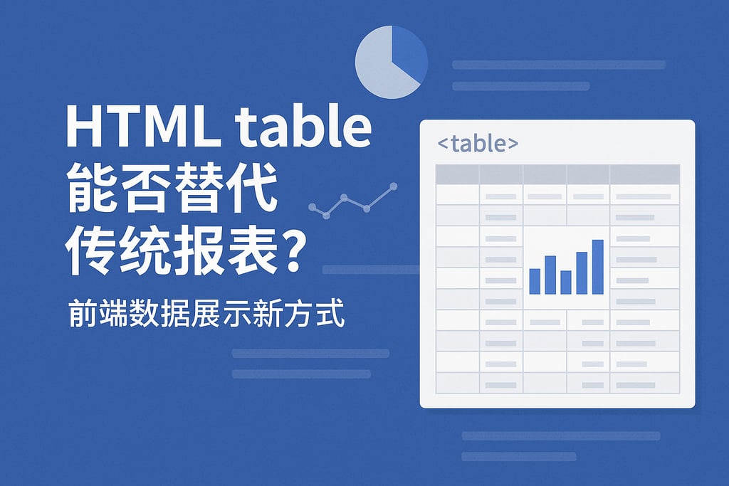 htmltable能否替代传统报表？前端数据展示新方式