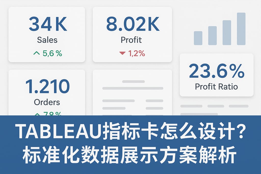 tableau指标卡怎么设计？标准化数据展示方案解析