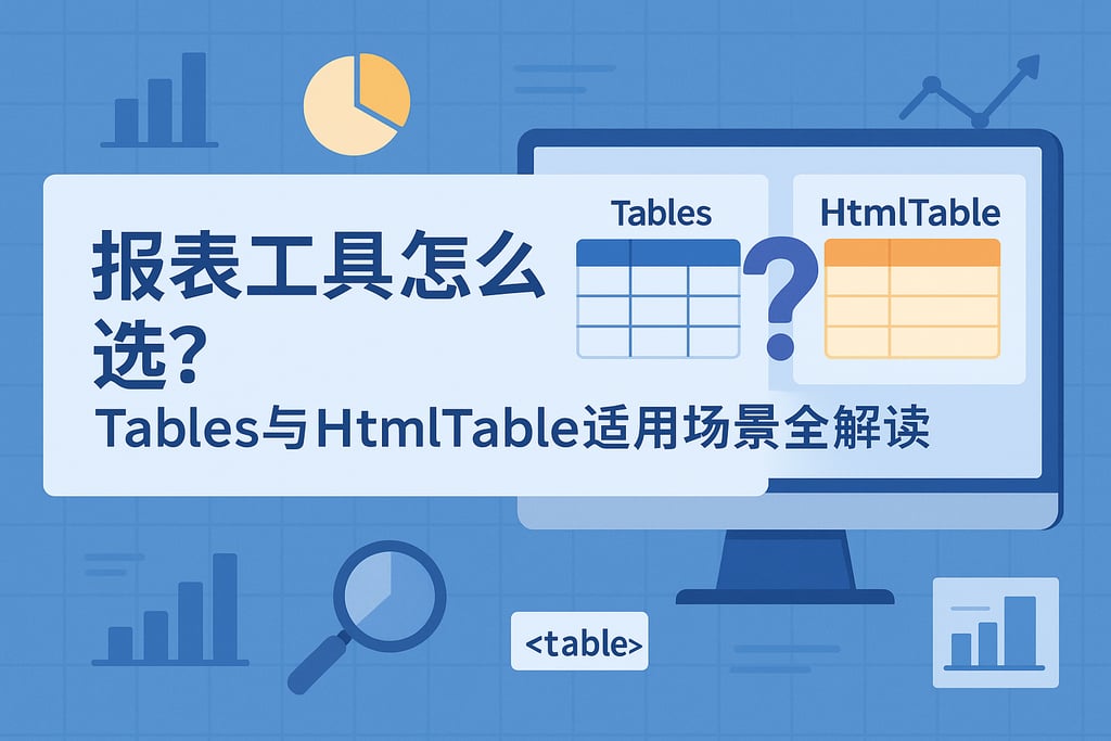 报表工具怎么选？Tables与HtmlTable适用场景全解读