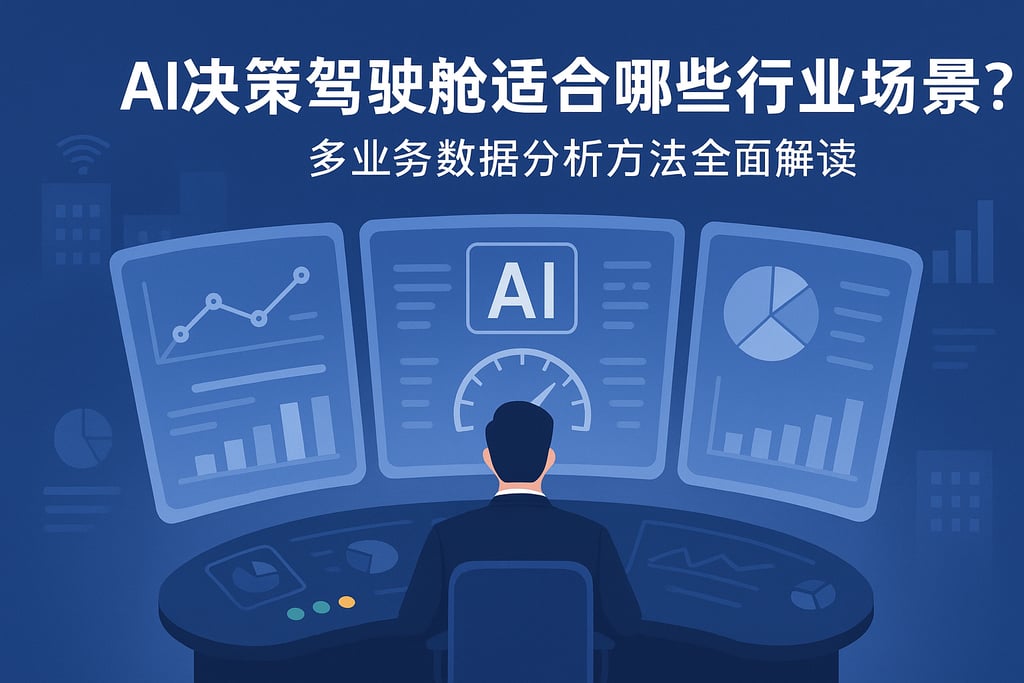 AI决策驾驶舱适合哪些行业场景？多业务数据分析方法全面解读