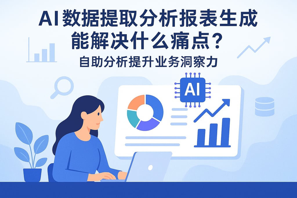 AI数据提取分析报表生成能解决什么痛点？自助分析提升业务洞察力