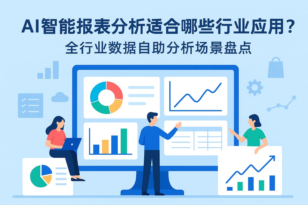 AI智能报表分析适合哪些行业应用？全行业数据自助分析场景盘点