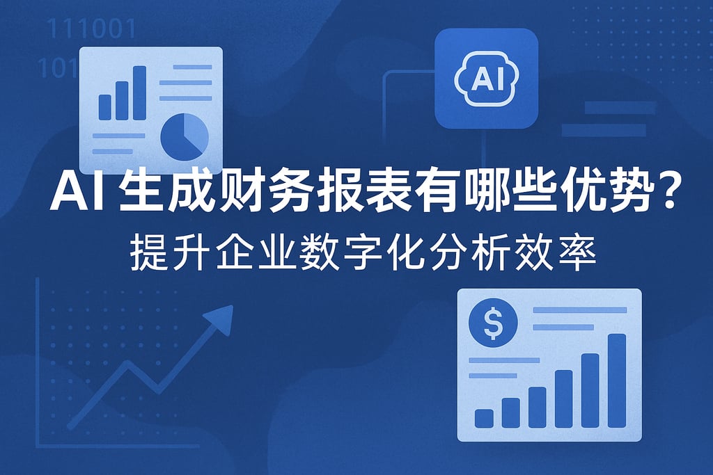 ai生成财务报表有哪些优势？提升企业数字化分析效率