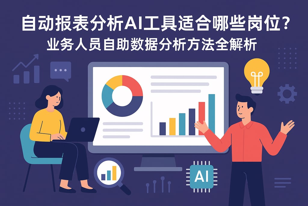 自动报表分析AI工具适合哪些岗位？业务人员自助数据分析方法全解析