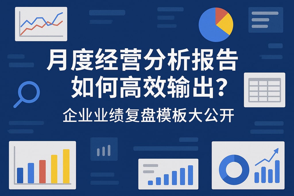月度经营分析报告如何高效输出？企业业绩复盘模板大公开