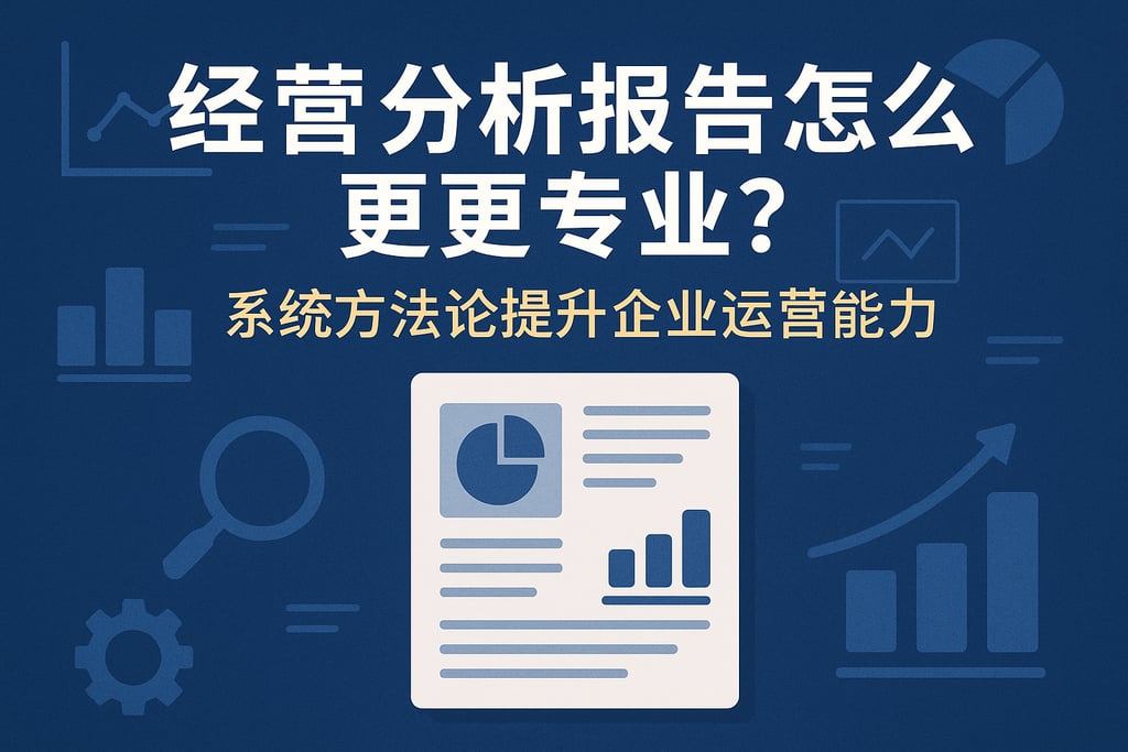 经营分析报告怎么写更专业？系统方法论提升企业运营能力