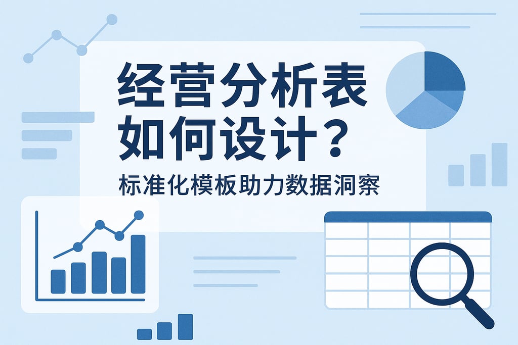 经营分析表如何设计？标准化模板助力数据洞察