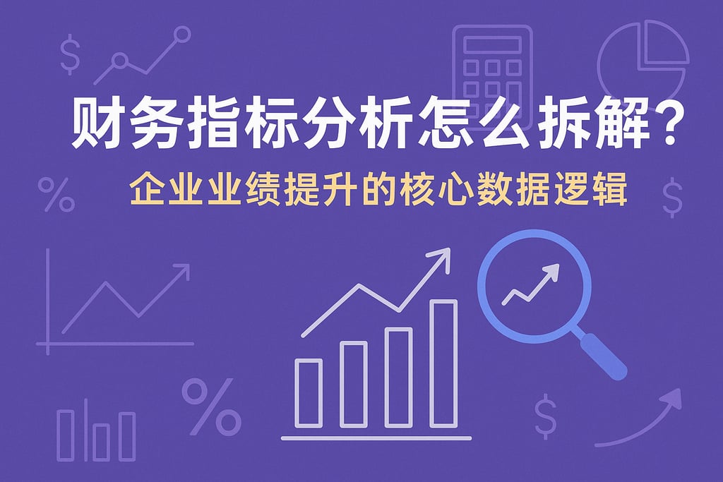 财务指标分析怎么拆解？企业业绩提升的核心数据逻辑