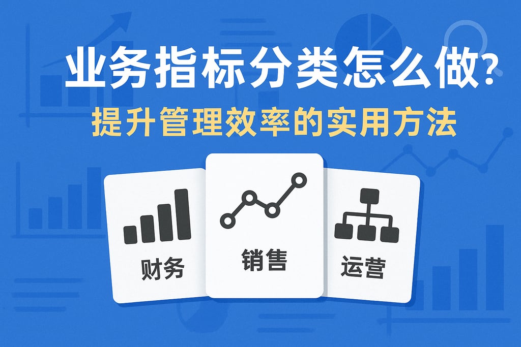 业务指标分类怎么做？提升管理效率的实用方法