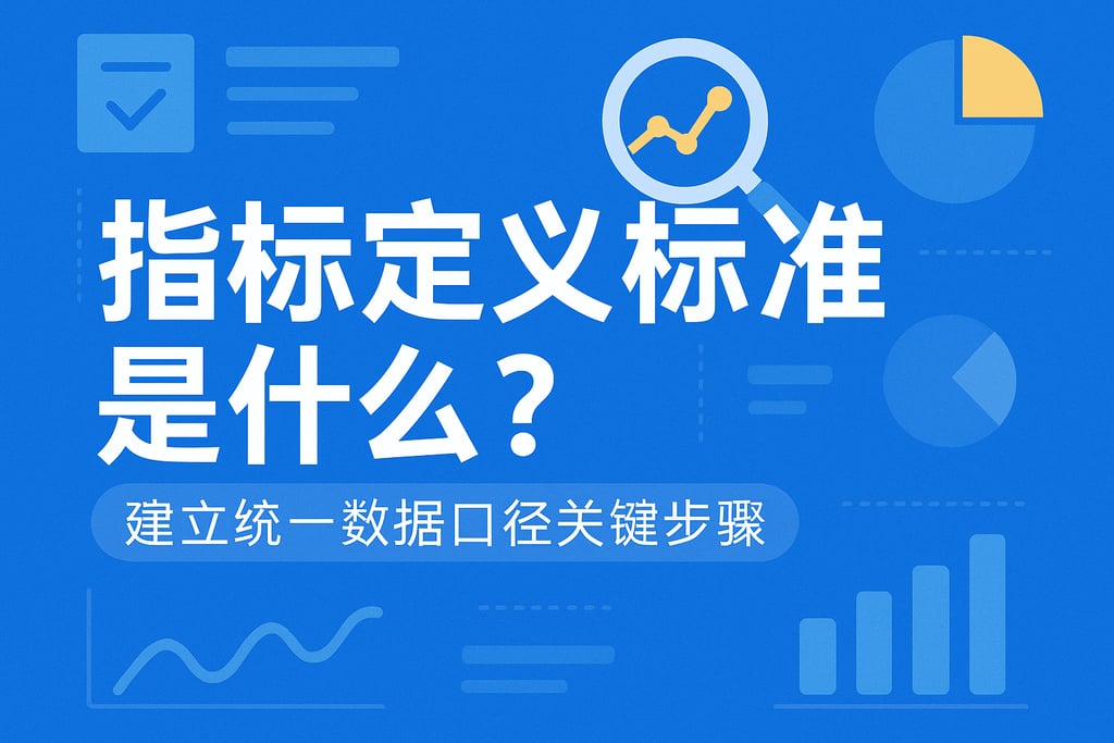 指标定义标准是什么？建立统一数据口径关键步骤