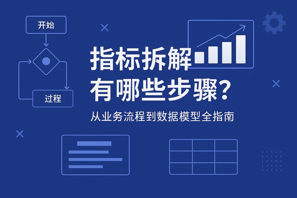 指标拆解有哪些步骤？从业务流程到数据模型全指南