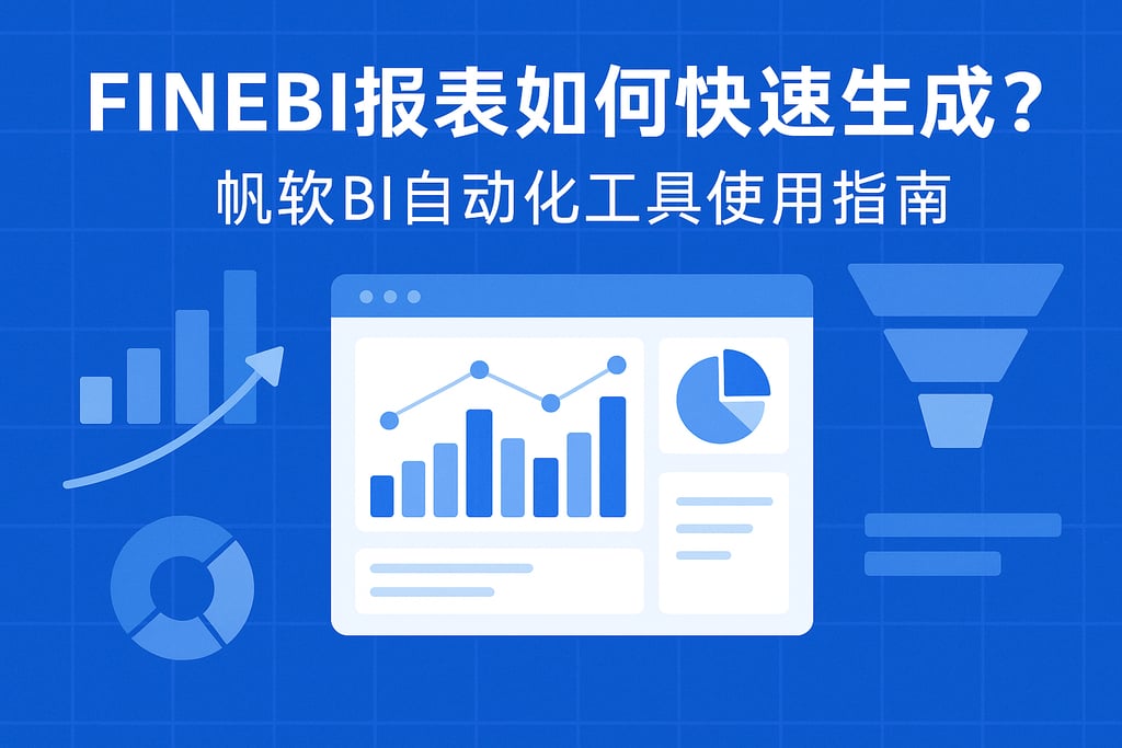 FineBI报表如何快速生成？帆软BI自动化工具使用指南