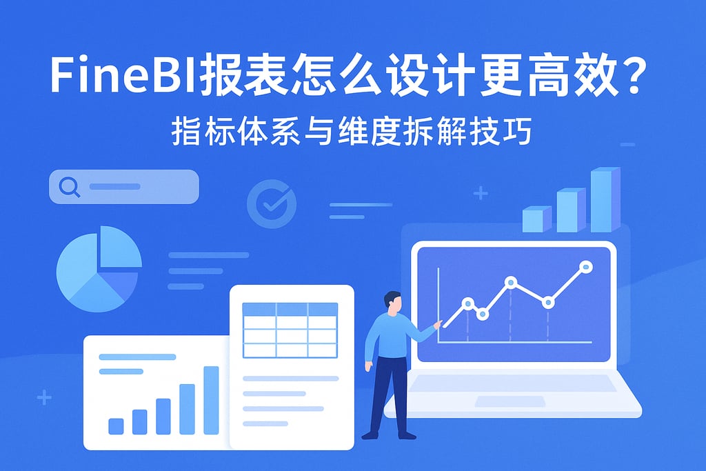 FineBI报表怎么设计更高效？指标体系与维度拆解技巧