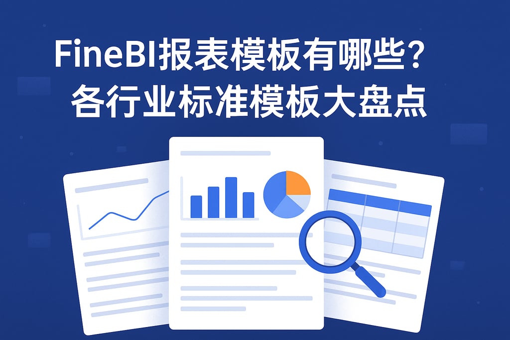 FineBI报表模板有哪些？各行业标准模板大盘点
