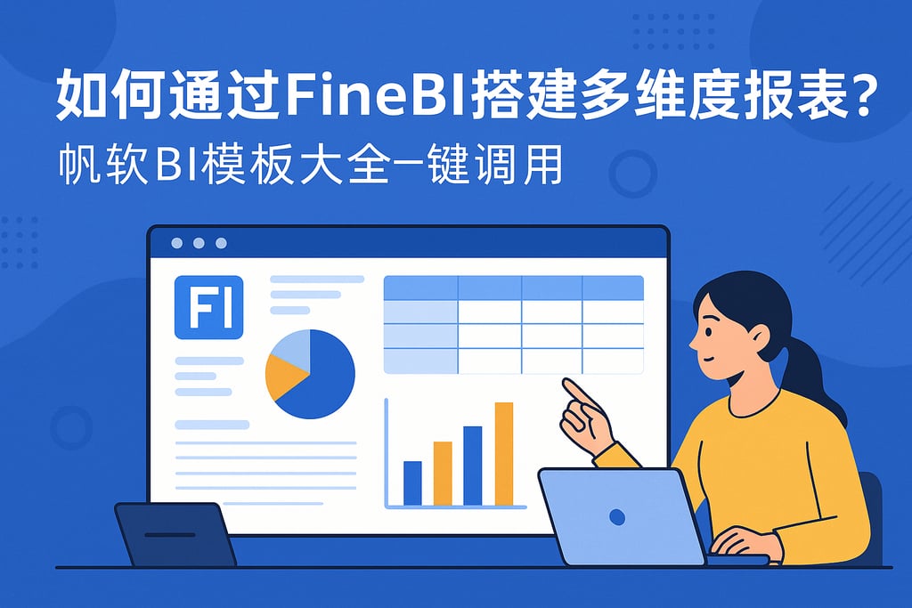 如何通过FineBI搭建多维度报表？帆软BI模板大全一键调用