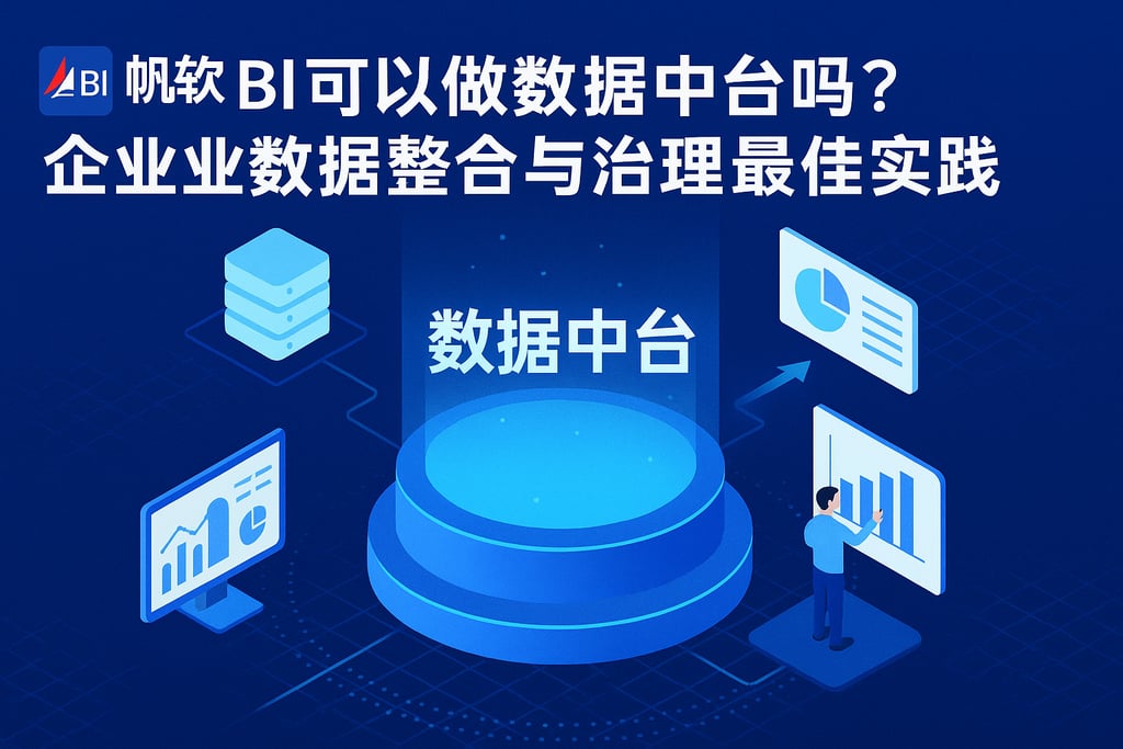 帆软BI可以做数据中台吗？企业数据整合与治理最佳实践