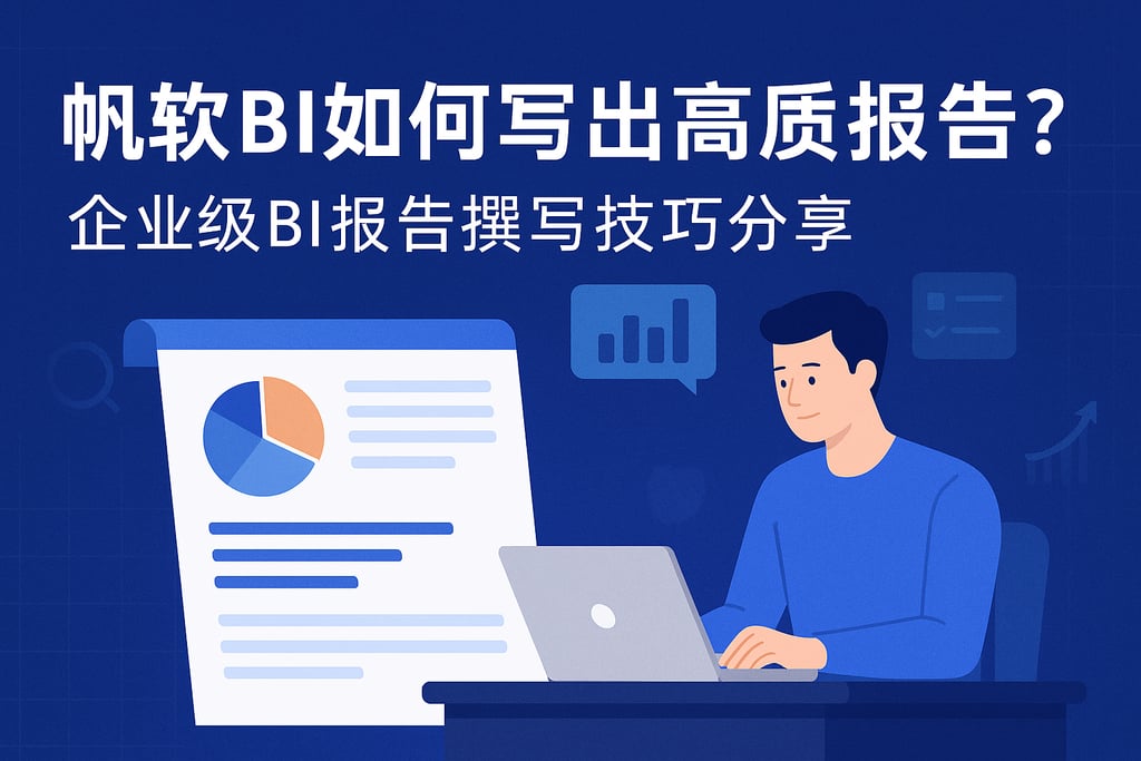 帆软BI如何写出高质量报告？企业级BI报告撰写技巧分享
