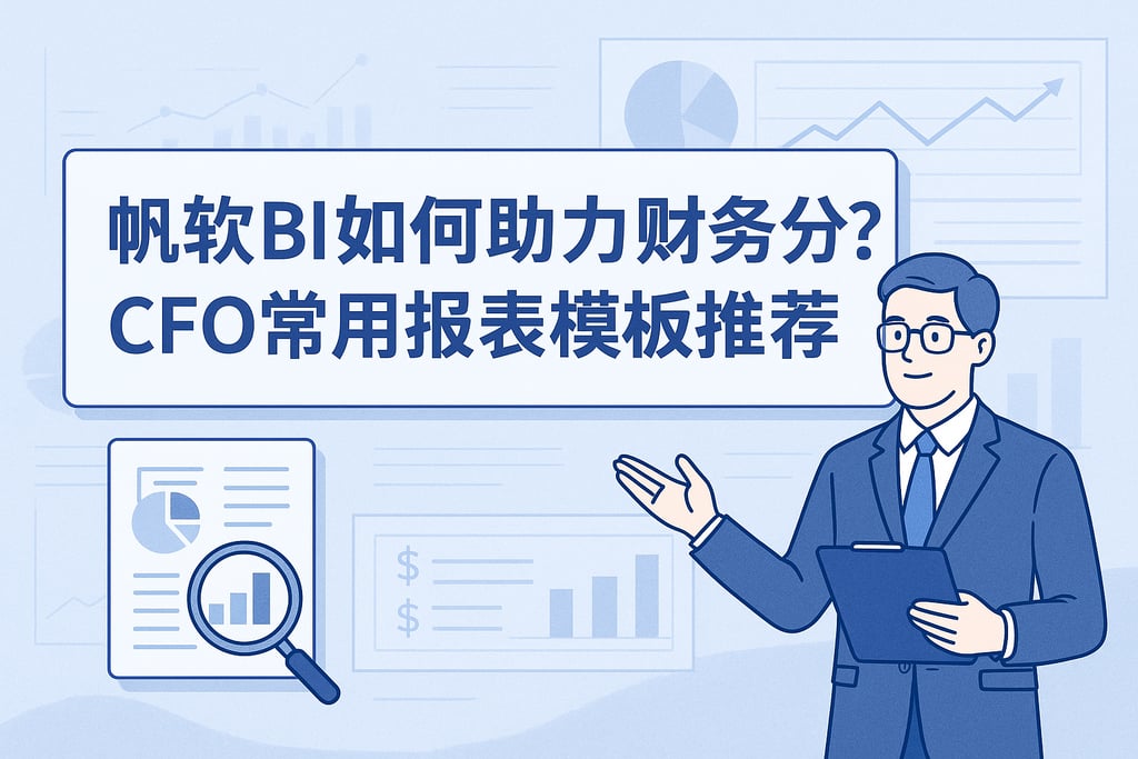 帆软BI如何助力财务分析？CFO常用报表模板推荐
