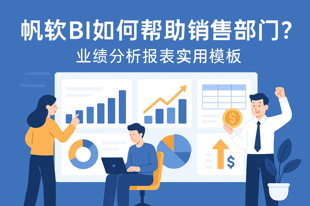帆软BI如何帮助销售部门？业绩分析报表实用模板