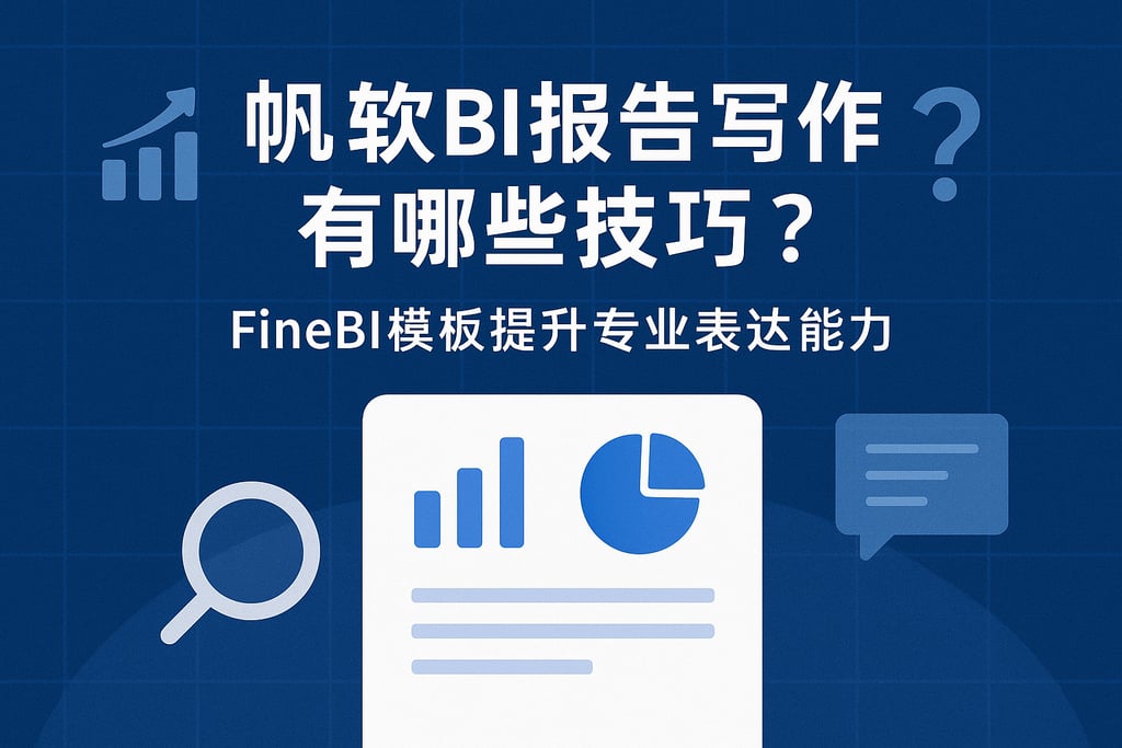 帆软BI报告写作有哪些技巧？FineBI模板提升专业表达能力