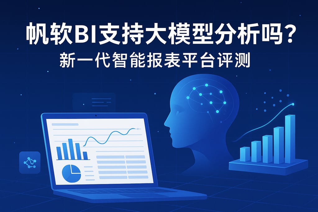 帆软BI支持大模型分析吗？新一代智能报表平台评测