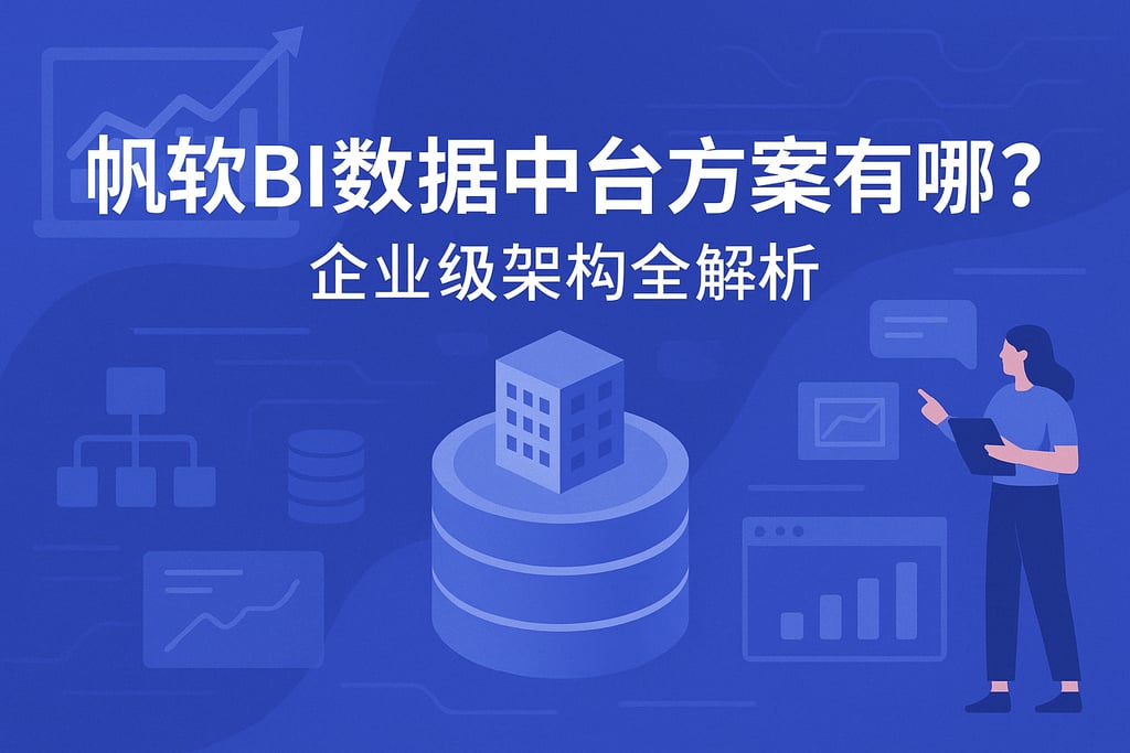 帆软BI数据中台方案有哪些？企业级架构全解析