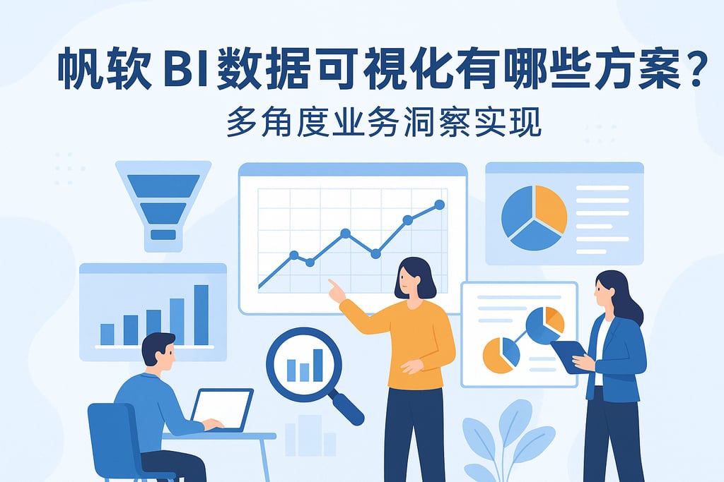 帆软BI数据可视化有哪些方案？多角度业务洞察实现