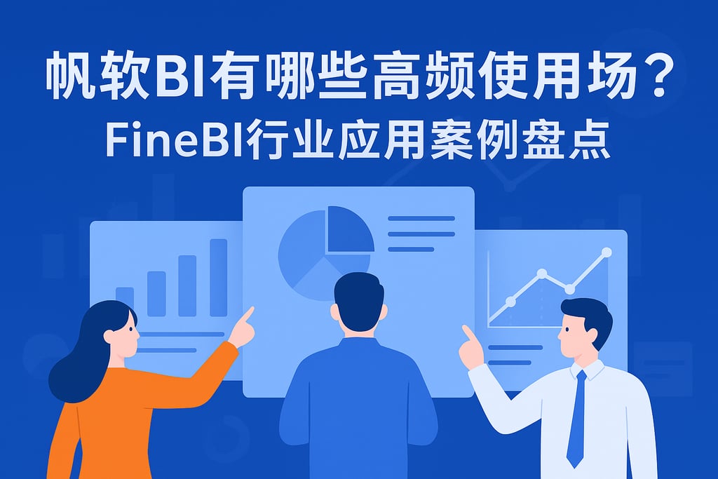 帆软BI有哪些高频使用场景？FineBI行业应用案例盘点
