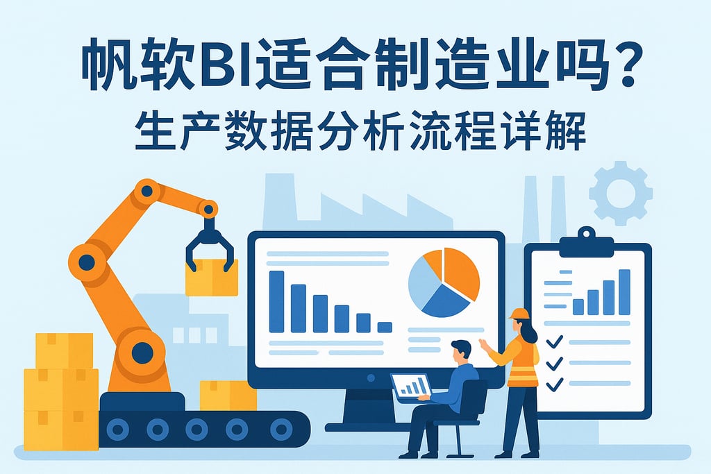 帆软BI适合制造业吗？生产数据分析流程详解
