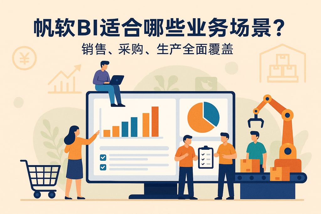 帆软BI适合哪些业务场景？销售、采购、生产全面覆盖