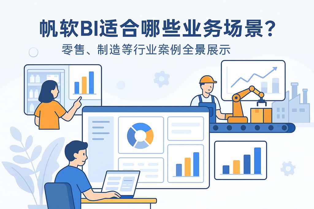 帆软BI适合哪些业务场景？零售、制造等行业案例全景展示