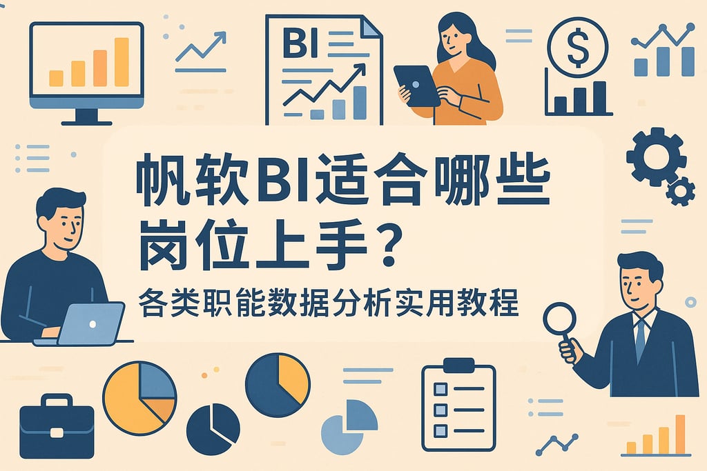 帆软BI适合哪些岗位上手？各类职能数据分析实用教程